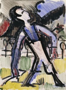 Figure de Davos, 1924 - Ernst Ludwig Kirchner
