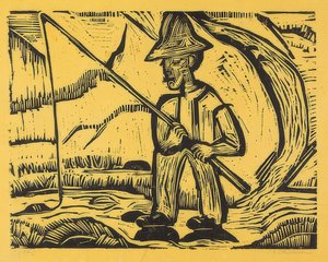 Le pêcheur - Ernst Ludwig Kirchner