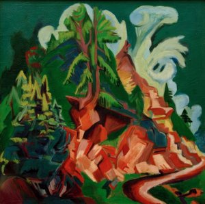 La montagne. Le chemin vers Stafel - Ernst Ludwig Kirchner