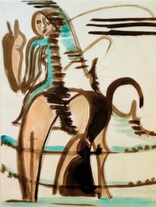 La Cavalière (1ère version plus grande) - Ernst Ludwig Kirchner