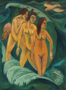 Les Trois Baigneuses - Ernst Ludwig Kirchner