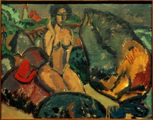 E.L. Kirchner, Baigneuses entre les pierres - Ernst Ludwig Kirchner