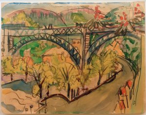 E.L.Kirchner, Pont ferroviaire / 1916 - Ernst Ludwig Kirchner