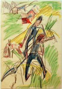 Mähende Bauern - Ernst Ludwig Kirchner