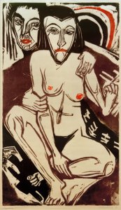 Mélancolie (Autoportrait avec Erna) - Ernst Ludwig Kirchner