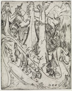 Rentrer les chèvres et le camion de lait par le chemin de montagne - Ernst Ludwig Kirchner