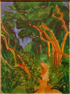 Paysage de Fehmarn, chemin forestier - Ernst Ludwig Kirchner