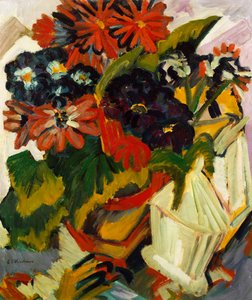 Pot de fleurs et sucrier, 1918-19 - Ernst Ludwig Kirchner