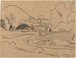 Sentiers et pavillon dans le Grosser Garten de Dresde - Ernst Ludwig Kirchner