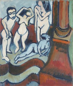 Quatre sculptures en bois (recto) - Ernst Ludwig Kirchner
