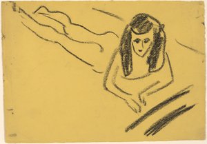 Fränzi allongée - Ernst Ludwig Kirchner