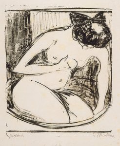 Femme dans la baignoire. 1908 - Ernst Ludwig Kirchner