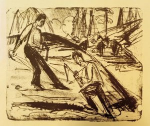 Travail de printemps - Ernst Ludwig Kirchner