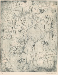 Fille avec des fleurs - Ernst Ludwig Kirchner