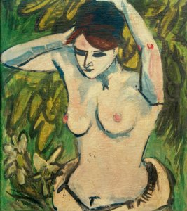Demi-nu avec bras levés - Ernst Ludwig Kirchner