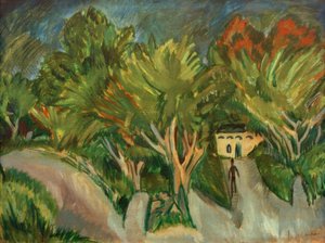 Maison sous les arbres (Fehmarn) - Ernst Ludwig Kirchner