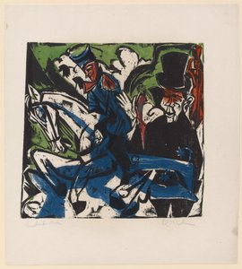 Illustration pour Peter Schlemihl par Adalbert von Chamisso, 1915 - Ernst Ludwig Kirchner