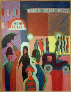 Grand magasin sous la pluie - Ernst Ludwig Kirchner