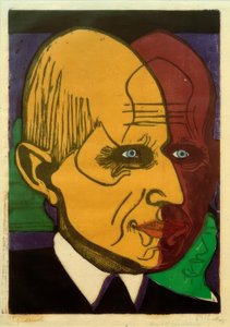 Tête du Dr Frédéric Bauer - Ernst Ludwig Kirchner