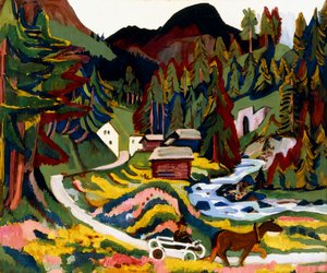 Paysage au printemps, Sertig, 1924-25 - Ernst Ludwig Kirchner