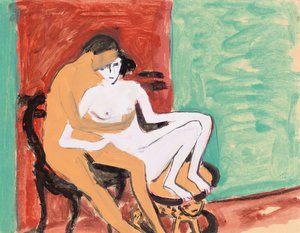 Amoureux ou jeune couple, 1910 - Ernst Ludwig Kirchner