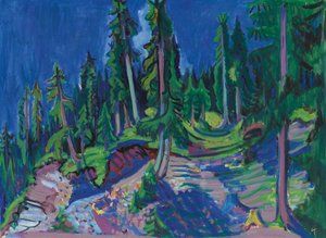 Étude de forêt de montagne - Ernst Ludwig Kirchner