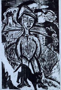 Jeune montagnard dans la tempête, 1921 - Ernst Ludwig Kirchner