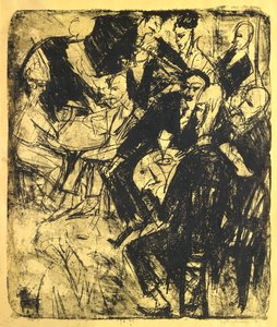 Restaurant de musique; Musikrestaurant, 1914 - Ernst Ludwig Kirchner