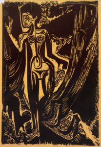 Femme nue dans la forêt