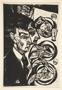 Nervoese beim Diner (Personnes nerveuses au dîner) - Ernst Ludwig Kirchner