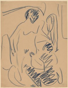 Nu sur la plage - Ernst Ludwig Kirchner