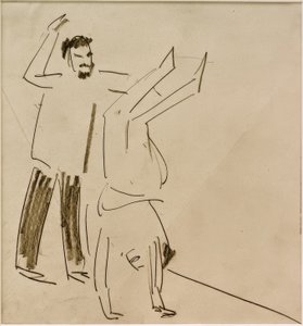 Sans titre (Homme avec fille en poirier) - Ernst Ludwig Kirchner