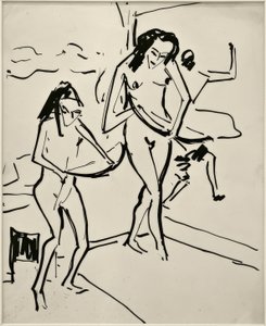 Sans titre (Marcella et Senta avec arc)
