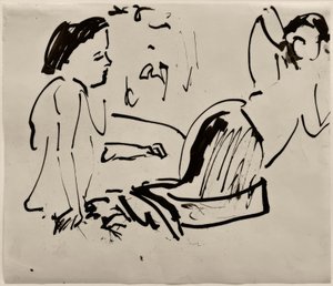 Sans titre (Deux femmes assises) - Ernst Ludwig Kirchner