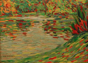 Lac du parc à Dresde - Ernst Ludwig Kirchner