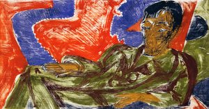 Portrait du peintre Otto Mueller - Ernst Ludwig Kirchner