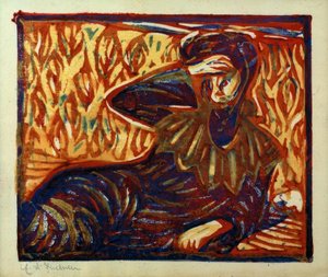 Jeune fille au repos avec mal de tête - Ernst Ludwig Kirchner