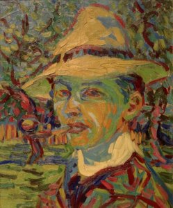 Autoportrait avec pipe - Ernst Ludwig Kirchner