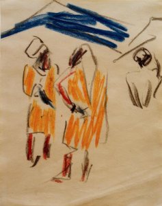 Esquisse de deux Marocains - Ernst Ludwig Kirchner