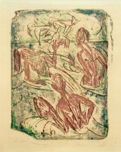 Baigneuses éclaboussantes - Ernst Ludwig Kirchner