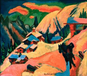 Stafelalp sous la neige - Ernst Ludwig Kirchner