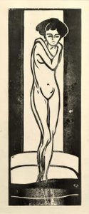 Jeune fille debout avec les bras croisés - Ernst Ludwig Kirchner