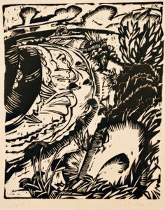 Falaise avec baie ronde - Ernst Ludwig Kirchner