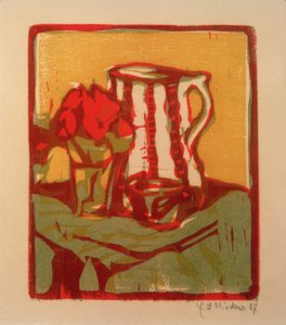 Nature morte avec cruche et fleurs - Ernst Ludwig Kirchner