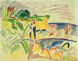 Scène de plage à Fehmarn - Ernst Ludwig Kirchner