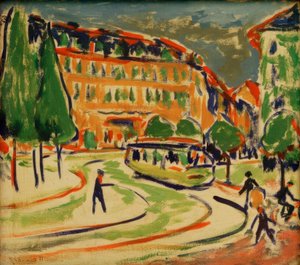 Tramway à Dresde - Ernst Ludwig Kirchner