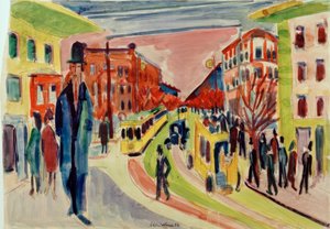 Scène de rue - Ernst Ludwig Kirchner