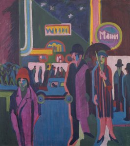 Scène de rue la nuit - Ernst Ludwig Kirchner