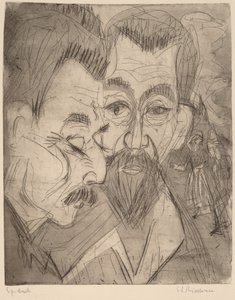 Deux têtes de paysans - Ernst Ludwig Kirchner