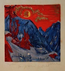 Nuit de lune en hiver - Ernst Ludwig Kirchner